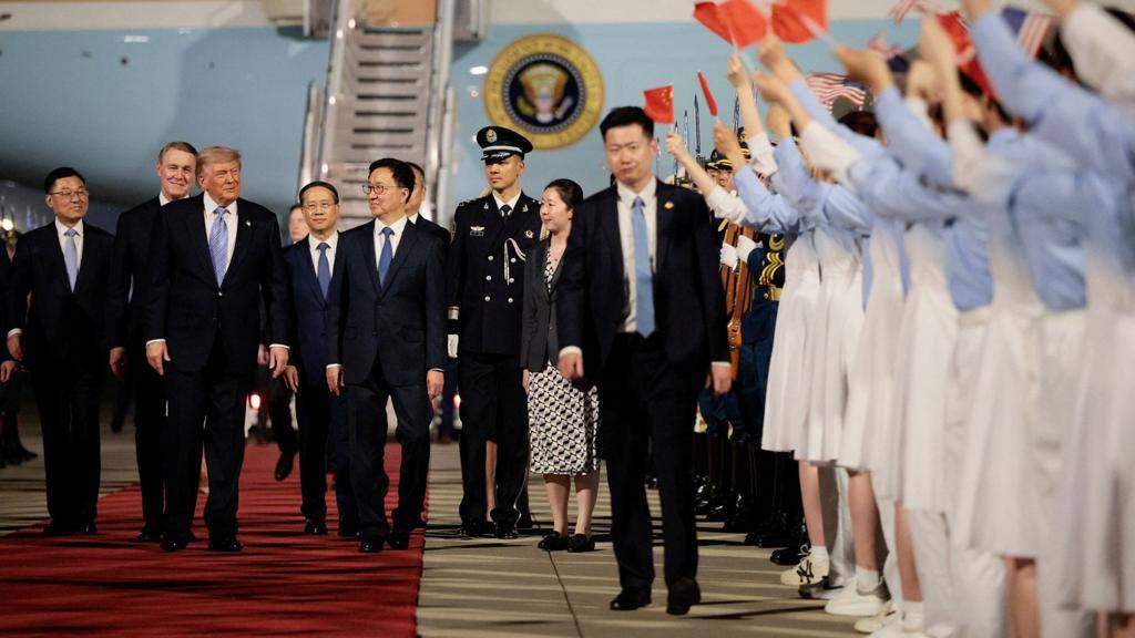 Trump Touches Down in Beijing for High-Stakes Meeting with Xi