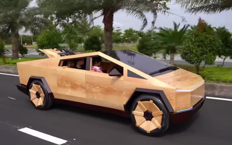 This Guy Built a Wooden Cybertruck for $15K and Elon Musk Noticed