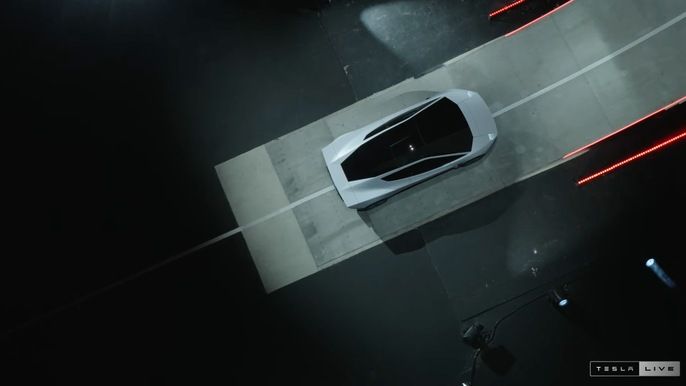 Tesla's New Roadster Just Flew Over Five Teslas. Yes, Really.