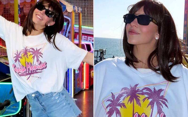 Sydney Sweeney Goes Brunette and Undercover for a Santa Monica Pier Girls' Day